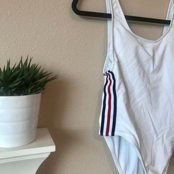 Red White Blue One Piece Swimsuit - Picture 2 of 4